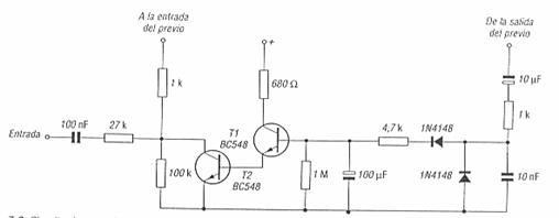 Control autom&aacute;tico del nivel de grabaci&oacute;n transistorizado