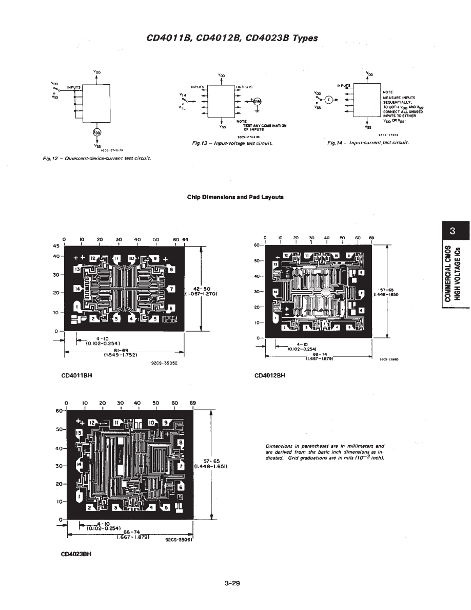 Caracteristicas tecnicas de CD4011B - Datasheet