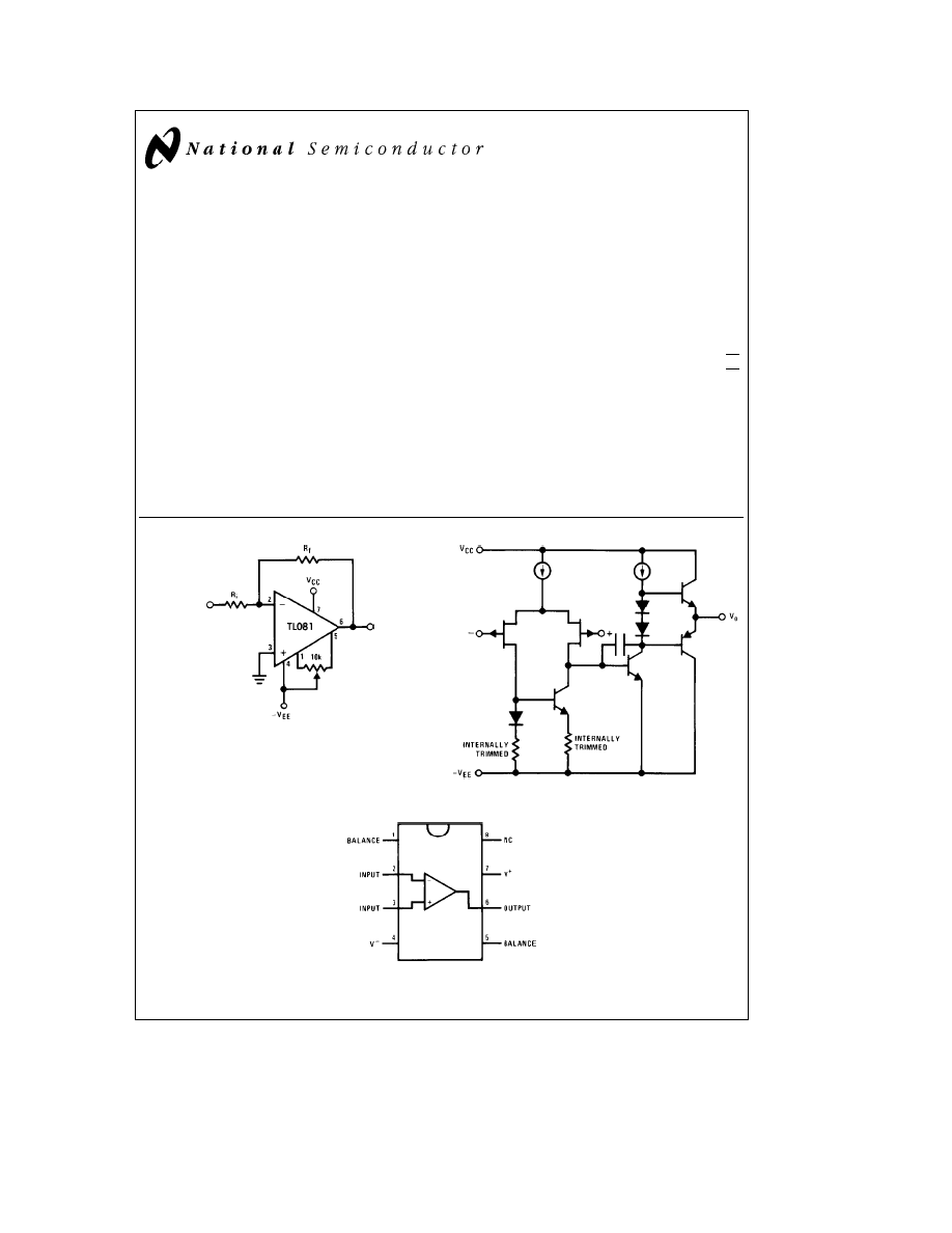 Caracteristicas tecnicas de TL081 - Datasheet